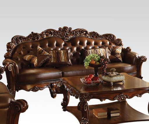 Acme Vendome Oversized Sofa with 4 Pillows in Cherry 52000 - Imperial Furniture (Las Vegas, NV) - Multi Location