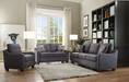 Cleavon II Gray Linen Sofa w/2 Pillows - Imperial Furniture (Las Vegas, NV) - Multi Location