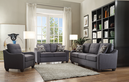 Cleavon II Gray Linen Sofa w/2 Pillows - Imperial Furniture (Las Vegas, NV) - Multi Location