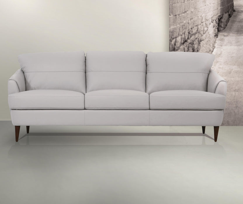Helena Pearl Gray Leather Sofa - Imperial Furniture (Las Vegas, NV) - Multi Location
