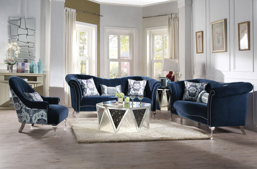 Jaborosa Blue Velvet Sofa w/3 Pillows - Imperial Furniture (Las Vegas, NV) - Multi Location
