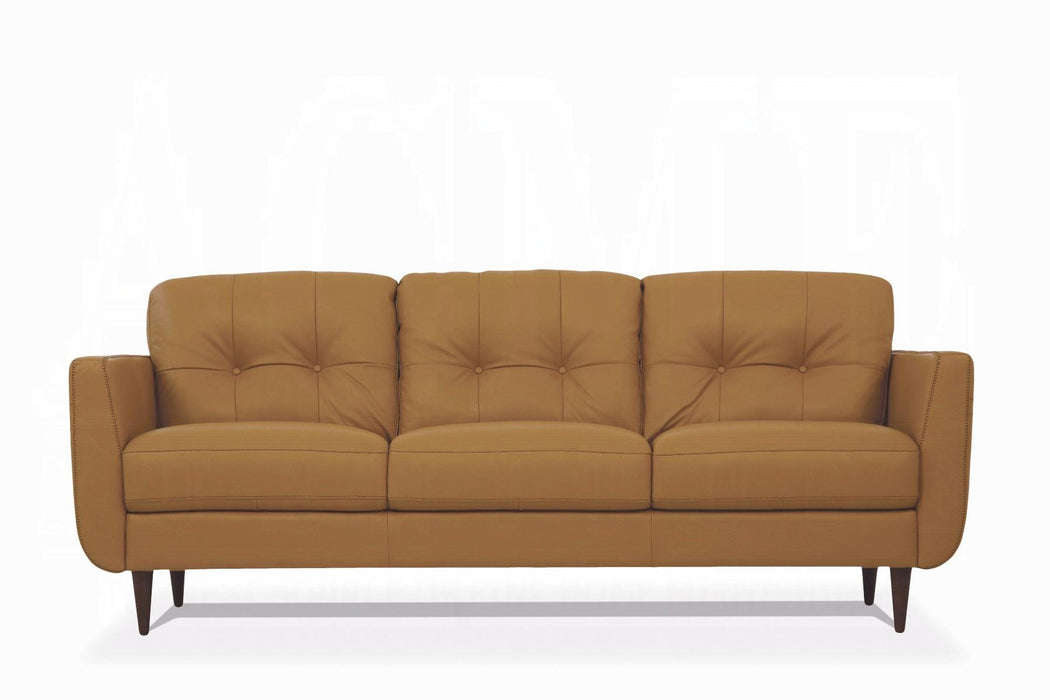 Radwan Camel Leather Sofa - Imperial Furniture (Las Vegas, NV) - Multi Location
