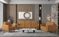 Radwan Camel Leather Sofa - Imperial Furniture (Las Vegas, NV) - Multi Location