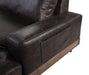 Silchester Oak & Distress Chocolate Top Grain Leather Sofa - Imperial Furniture (Las Vegas, NV) - Multi Location