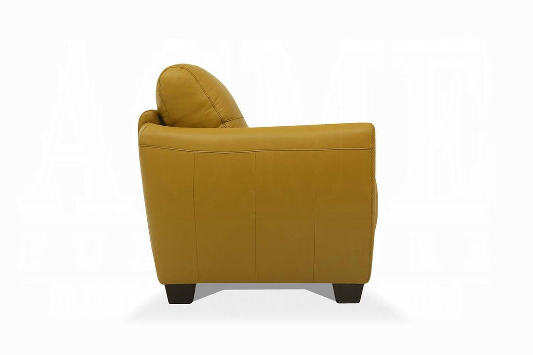 Valeria Mustard Leather Sofa - Imperial Furniture (Las Vegas, NV) - Multi Location