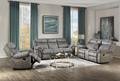 Zubaida 2-Tone Gray Velvet Sofa (Glider & Motion) - Imperial Furniture (Las Vegas, NV) - Multi Location