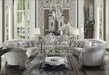 Versailles Ivory Velvet & Bone White Sofa w/5 Pillows - Imperial Furniture (Las Vegas, NV) - Multi Location