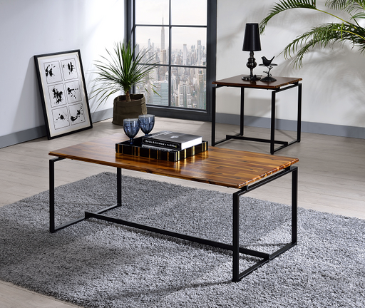 Jurgen Oak & Black 3Pc Pack Coffee/End Set - Imperial Furniture (Las Vegas, NV) - Multi Location