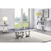 Zasir Gray Printed Faux Marble & Mirrored Silver Finish Table Set - Imperial Furniture (Las Vegas, NV) - Multi Location