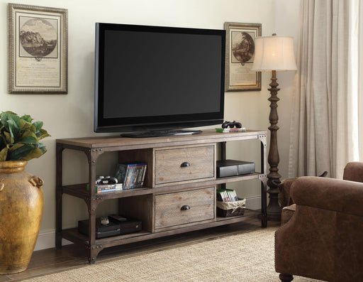 Gorden Weathered Oak & Antique Silver TV Stand - Imperial Furniture (Las Vegas, NV) - Multi Location