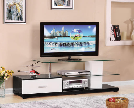Ivana White & Black TV Stand - Imperial Furniture (Las Vegas, NV) - Multi Location
