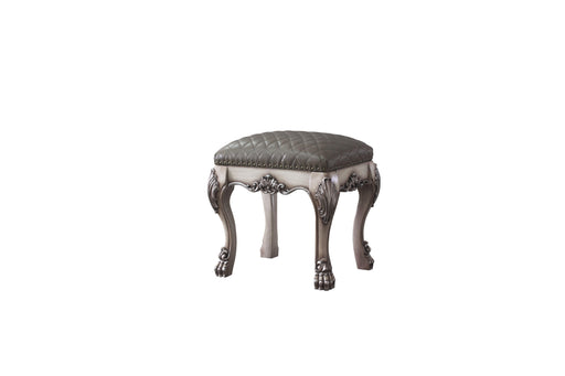 Dresden Vintage Bone White & PU Vanity Stool - Imperial Furniture (Las Vegas, NV) - Multi Location