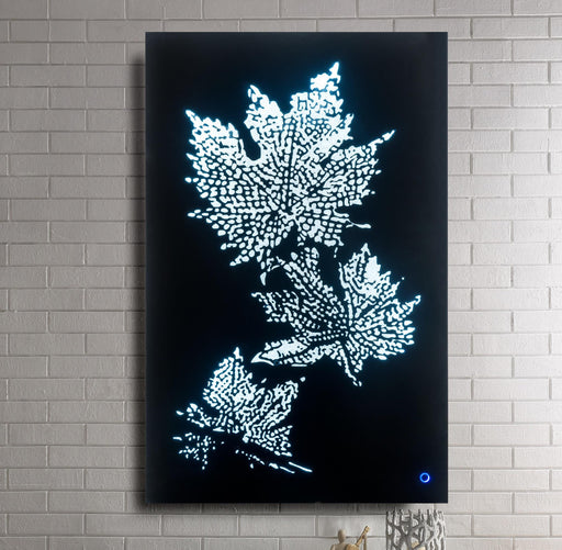 Hadrias Smoky Glass & Faux Crystal Wall Art (LED) - Imperial Furniture (Las Vegas, NV) - Multi Location