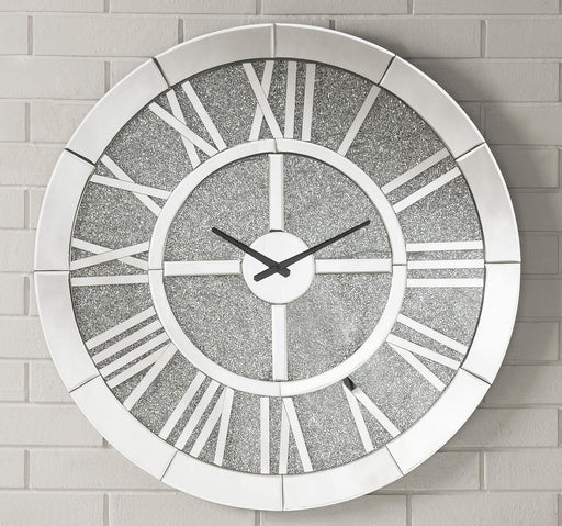 Nowles Mirrored Wall Clock - Imperial Furniture (Las Vegas, NV) - Multi Location