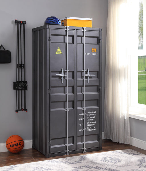 Cargo Gunmetal Wardrobe (Double Door) - Imperial Furniture (Las Vegas, NV) - Multi Location