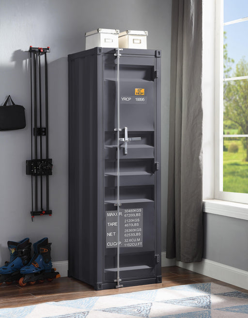 Cargo Gunmetal Wardrobe (Single Door) - Imperial Furniture (Las Vegas, NV) - Multi Location