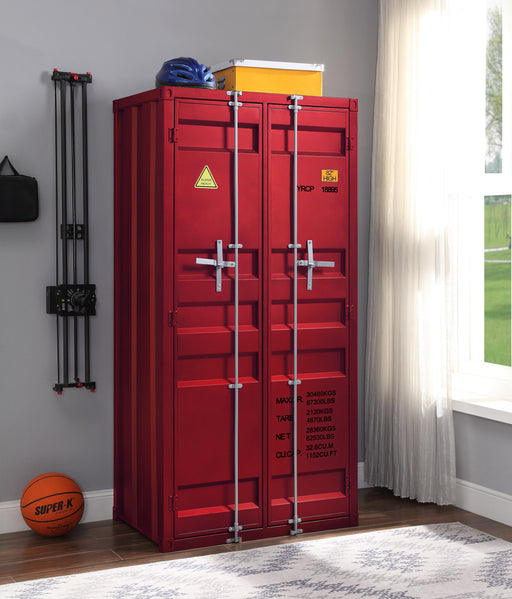 Cargo Red Wardrobe (Double Door) - Imperial Furniture (Las Vegas, NV) - Multi Location