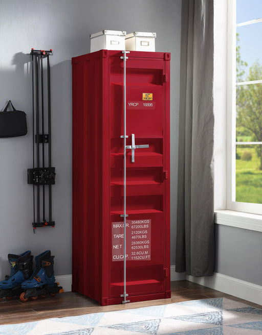 Cargo Red Wardrobe (Single Door) - Imperial Furniture (Las Vegas, NV) - Multi Location