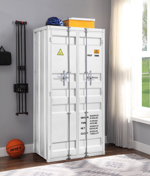 Cargo White Wardrobe (Double Door) - Imperial Furniture (Las Vegas, NV) - Multi Location