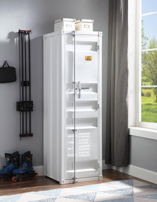 Cargo White Wardrobe (Single Door) - Imperial Furniture (Las Vegas, NV) - Multi Location