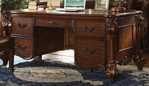 Acme Vendome Five Drawer Double Pedestal Desk in Cherry 92125 - Imperial Furniture (Las Vegas, NV) - Multi Location
