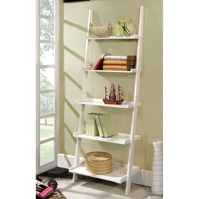 Sion White Ladder Shelf - Imperial Furniture (Las Vegas, NV) - Multi Location