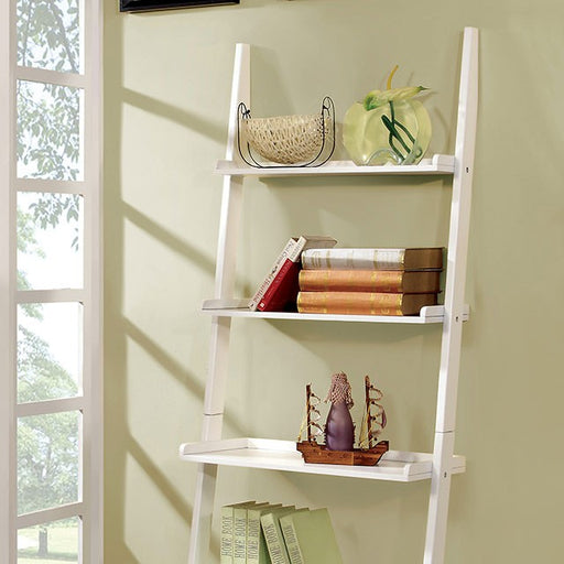 Sion White Ladder Shelf - Imperial Furniture (Las Vegas, NV) - Multi Location