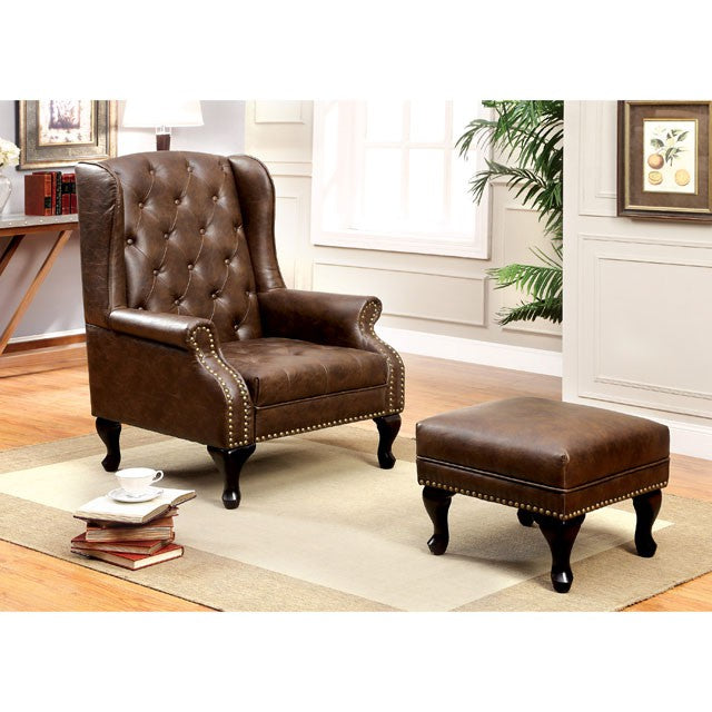 VAUGH Rustic Brown Ottoman - Imperial Furniture (Las Vegas, NV) - Multi Location