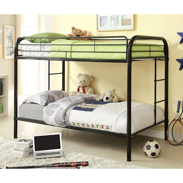 Rainbow Twin/Twin Bunk Bed Black, Silver, & White - Imperial Furniture (Las Vegas, NV) - Multi Location
