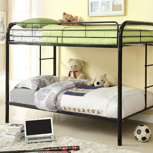 Rainbow Twin/Twin Bunk Bed Black, Silver, & White - Imperial Furniture (Las Vegas, NV) - Multi Location