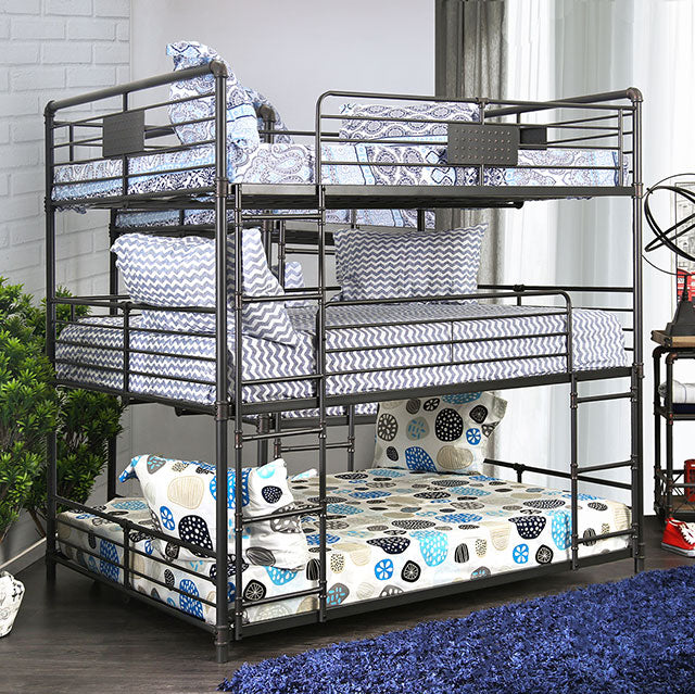 Olga I Antique Black Full/Full Bunk Bed - Imperial Furniture (Las Vegas, NV) - Multi Location