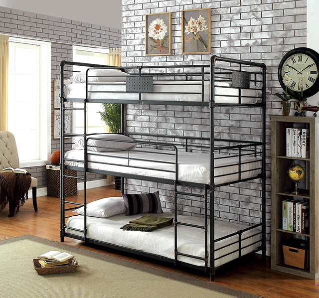 Olga I Antique Black Full/Full Bunk Bed - Imperial Furniture (Las Vegas, NV) - Multi Location