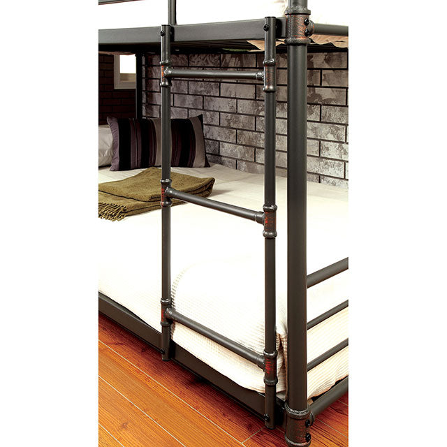 Olga I Antique Black Full/Full Bunk Bed - Imperial Furniture (Las Vegas, NV) - Multi Location