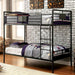 OLGA Antique Black Metal Twin/Twin Bunk Bed - Imperial Furniture (Las Vegas, NV) - Multi Location
