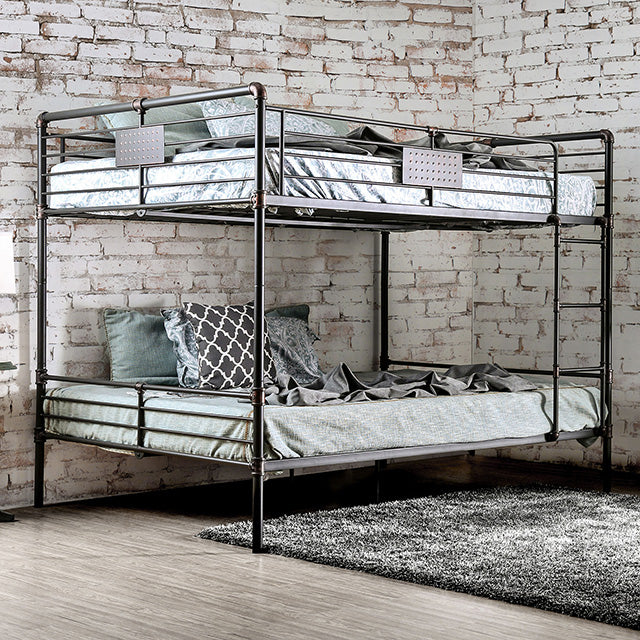 Olga I Antique Black Full/Full Bunk Bed - Imperial Furniture (Las Vegas, NV) - Multi Location