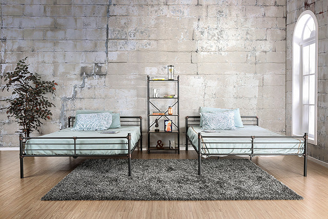 Olga I Antique Black Full/Full Bunk Bed - Imperial Furniture (Las Vegas, NV) - Multi Location