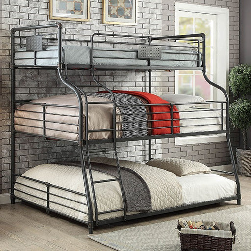 Olga III Sand Black Twin/Full/Queen Bunk Bed - Imperial Furniture (Las Vegas, NV) - Multi Location