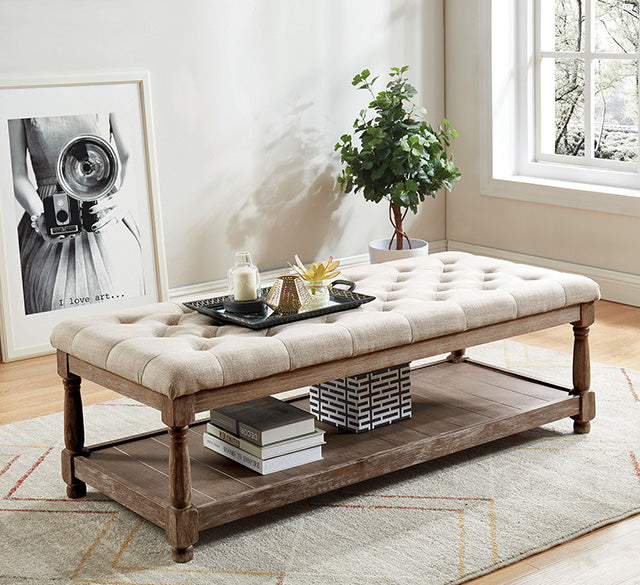 Tanya Beige Bench - Imperial Furniture (Las Vegas, NV) - Multi Location