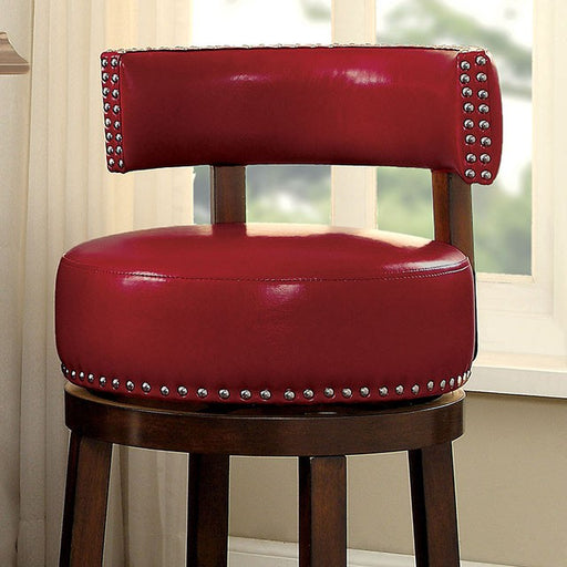 SHIRLEY Dark Oak/Red 29" Bar Stool - Imperial Furniture (Las Vegas, NV) - Multi Location