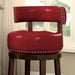 SHIRLEY Dark Oak/Red 29" Bar Stool - Imperial Furniture (Las Vegas, NV) - Multi Location