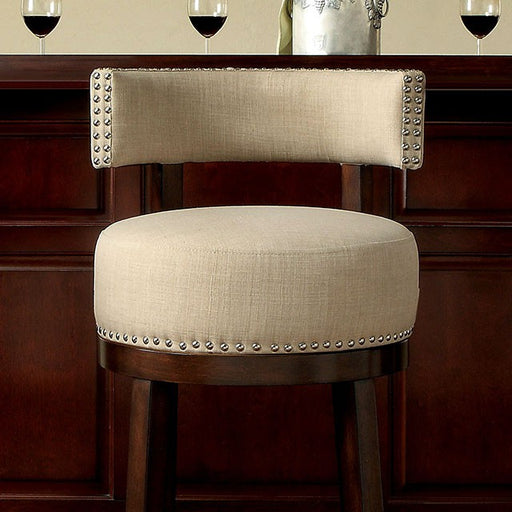 LYNSEY Dark Oak/Beige 24" Bar Stool - Imperial Furniture (Las Vegas, NV) - Multi Location