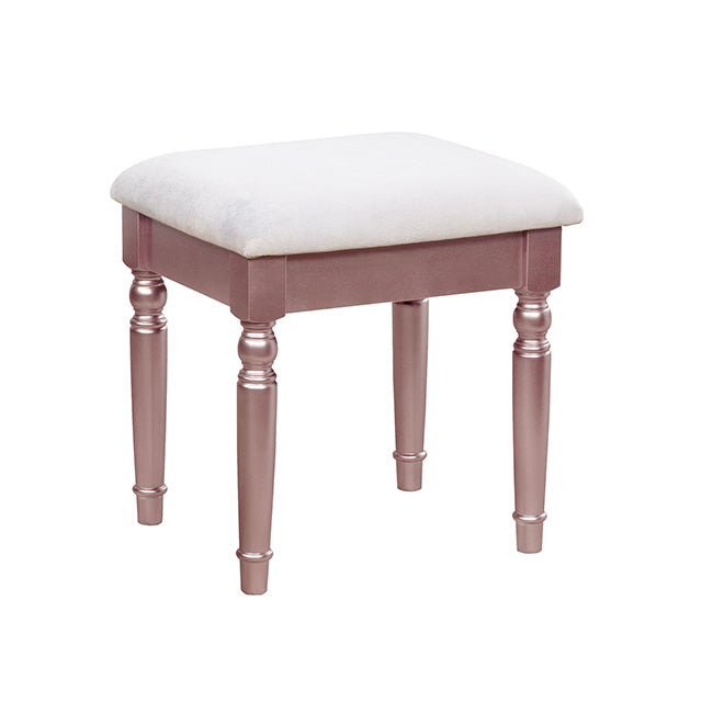 TRACY Rose Gold Vanity w/ Stool - Imperial Furniture (Las Vegas, NV) - Multi Location