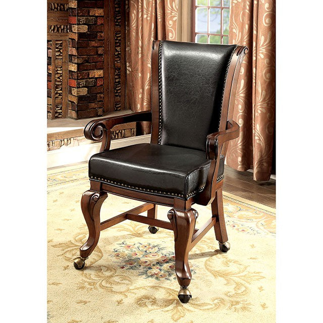 MELINA Brown Cherry/Black Arm Chair - Imperial Furniture (Las Vegas, NV) - Multi Location