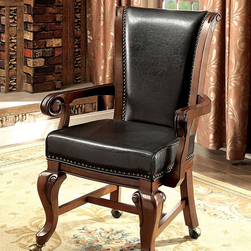 MELINA Brown Cherry/Black Arm Chair - Imperial Furniture (Las Vegas, NV) - Multi Location
