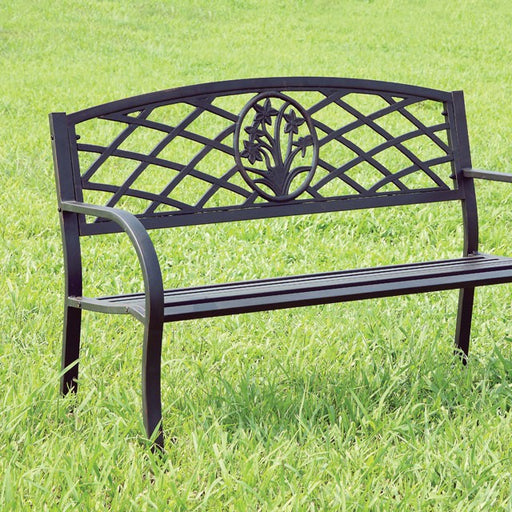 MINOT Black Patio Steel Bench - Imperial Furniture (Las Vegas, NV) - Multi Location