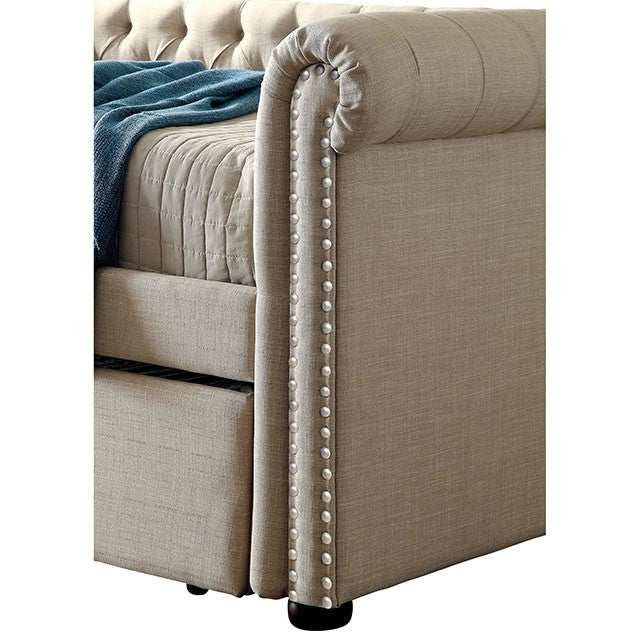 Leanna Daybed w Trundle Beige - Imperial Furniture (Las Vegas, NV) - Multi Location