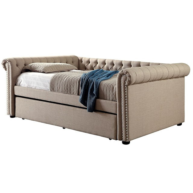 Leanna Daybed w Trundle Beige - Imperial Furniture (Las Vegas, NV) - Multi Location