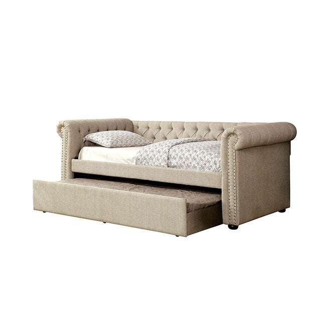 Leanna Daybed w Trundle Beige - Imperial Furniture (Las Vegas, NV) - Multi Location