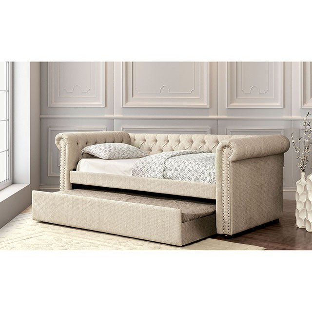 Leanna Daybed w Trundle Beige - Imperial Furniture (Las Vegas, NV) - Multi Location