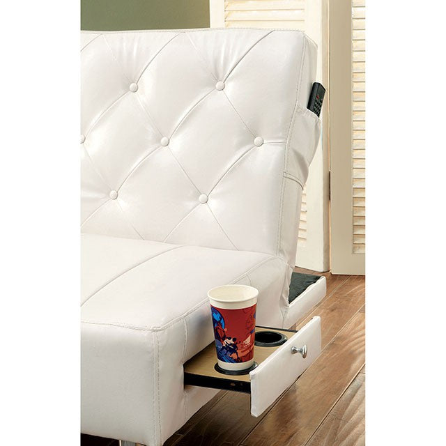 Farel Futon Sofa Red & White - Imperial Furniture (Las Vegas, NV) - Multi Location